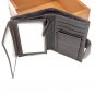 Men's Genuine Leather Bifold Wallet with Flip ID Safety Clip Cards Coin Pockets
