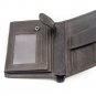 Men's Genuine Leather Bifold Wallet with Flip ID Safety Clip Cards Coin Pockets