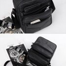 Men's Black Leather Shoulder Bag Handbag Purse Cross Body Organizer Multi Pocket