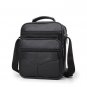 Men's Black Leather Shoulder Bag Handbag Purse Cross Body Organizer Multi Pocket