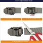 Mens outdoor Tactical Canvas Webbing Belt with Star Metal Buckle 47.2 inch Long