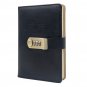 BLACK Embossed Faux Leather Combination Lock Journal Personal Writing Diary Book