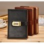 BLACK Embossed Faux Leather Combination Lock Journal Personal Writing Diary Book