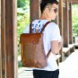 New Classic Style Leather Backpack for Men and Women Synthetic Leather Schoolbag