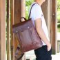 New Classic Style Leather Backpack for Men and Women Synthetic Leather Schoolbag