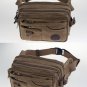 Vegan Canvas Hip Pack Wallet Fanny Pack Trek Waist Bag Belt Bum Bag - khaki