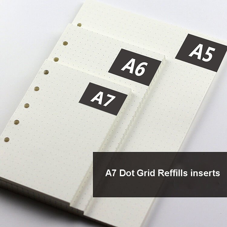 A7 Dot Grid Refills Inserts Paper For Planner Notebook Diary 90 Sheets