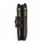 Classic Geniune Leather Men's RFID Blocking Short Wallet Card Coin Purse - Black