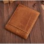 Unique Genuine Leather Men's Anti-RFID Wallet License Card Coin Organizer Purse