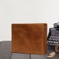 Unique Genuine Leather Men's Anti-RFID Wallet License Card Coin Organizer Purse