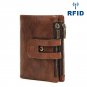 Vintage Genuine Leather Men's RFID Blocking Bifold Wallet ID Card Coin Holder