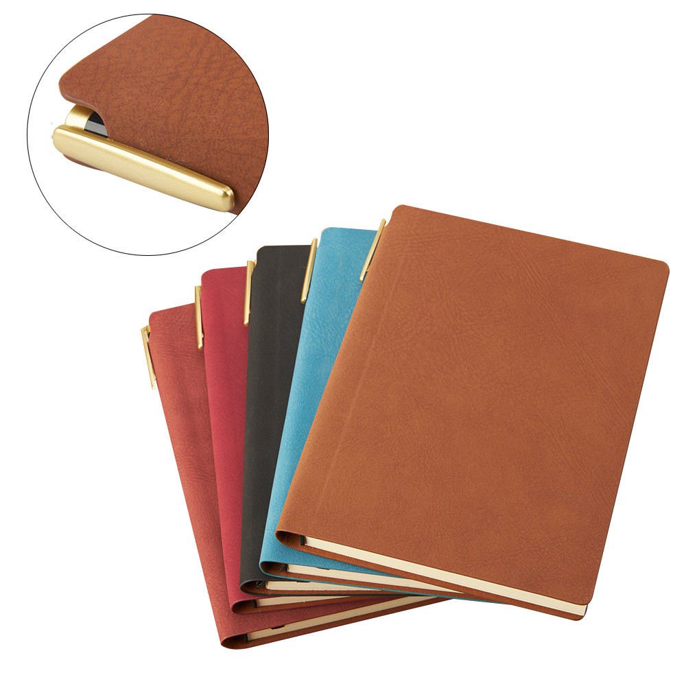 A5 Leather Journal Notebook with Lined Paper and Pen Loop 256