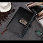 A5 Synthetic Leather Password Lock Diary Journal Lined Paper Notebook - Black