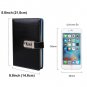 A5 Synthetic Leather Password Lock Diary Journal Lined Paper Notebook - Black