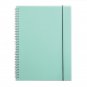 A5 Size Paper Ring Dot Grid Spiral Journal , Dotted Wirebound Notebook, Lime