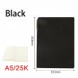 A5 Faux Leather Notebook with Pen Holder, Lined Writing Journal 256 Pages, Black