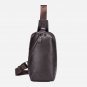 Men's Outdoor Genuine Leather Casual Vintage Chest Pack Shoulder Crossbody Bag