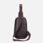 Men's Outdoor Genuine Leather Casual Vintage Chest Pack Shoulder Crossbody Bag