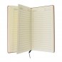A6 Faux Leather Journal with Pen, Classic Notebook Wide Ruled 240 Pages, Black
