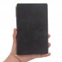A6 Faux Leather Journal with Pen, Classic Notebook Wide Ruled 240 Pages, Black
