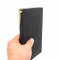 A6 Faux Leather Journal with Pen, Classic Notebook Wide Ruled 240 Pages, Black