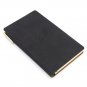 A6 Faux Leather Journal with Pen, Classic Notebook Wide Ruled 240 Pages, Black