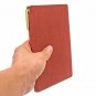 A6 Faux Leather Journal with Pen, Classic Notebook Wide Ruled 240 Pages, Brown