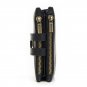 Classic Black Geniune Leather Men's RFID Blocking Short Wallet Cards Coin Purse