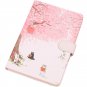 Pink Cherry Blossom Synthetic Leather Ruled Diary with illustration for Girls
