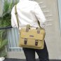 Men's Messenger Bag Plain Canvas Military Shoulder Bag 14" Laptop School bag