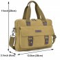 Men's Messenger Bag Plain Canvas Military Shoulder Bag 14" Laptop School bag