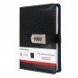 Notetimes My Secret Diary with Code Lock, Black Leather Journal A5, Gift for Kid