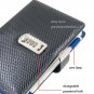 Notetimes My Secret Diary with Code Lock, Black Leather Journal A5, Gift for Kid