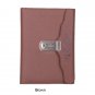 B6 Orange Cover Journal Lined Paper Diary Writing Notebook With Combination Lock