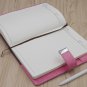 A5 PU Leather Cover Journal with Password Lock Bookbound Ruled Diary Book - Pink