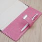 A5 PU Leather Cover Journal with Password Lock Bookbound Ruled Diary Book - Pink