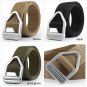 Casual Outdoor Nylon Canvas Military Style Tactical Webbing Waist Belt for Men