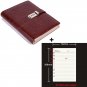 A5 Burgundy Faux Leather Refillable Journal with Lock and 1 set Refillable Pages