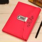 100 sheets Blank Journal with Password Lock Universal Diary 5.8" x 8.3" - Red