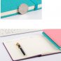 College Ruled Writing Journal Leather Bound Notebook Medium 192 Pages -Black