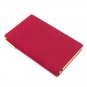 Red Pocket Size Paper Notebook for Travel, A6 Journal with Pen Holder 240 Pages