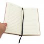 Red Pocket Size Paper Notebook for Travel, A6 Journal with Pen Holder 240 Pages