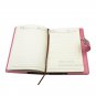 Pink Leather Notebook Diary with Lock, Medium A5 200 Pages Journal Gift for Girl