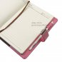 Pink Leather Notebook Diary with Lock, Medium A5 200 Pages Journal Gift for Girl