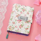 A6 Mini Floral Secret Lock Leather Journal Diary with Tassel Bookmark Girls Gift A6 Mini Floral Secret Lock Leather Journal Diary with Tassel Bookmark Girls Gift