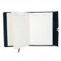 Black Trifold Leather Diary Notebook with Password Lock, Pen Loop, Card Holder