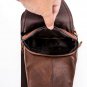 Small Genuine Leather Shoulder Bag for School Adjustable Strap Chest Bag for Men