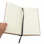 Mini Red Pocket Paper Notebook Size A6 Lined Journal with Pen Faux Leather Cover