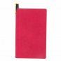 Mini Red Pocket Paper Notebook Size A6 Lined Journal with Pen Faux Leather Cover