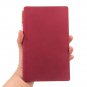 Mini Red Pocket Paper Notebook Size A6 Lined Journal with Pen Faux Leather Cover